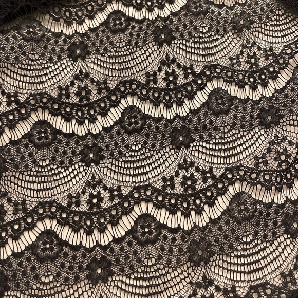 Delicate sheer black lace front top (fits a medium) - Picture 3 of 9